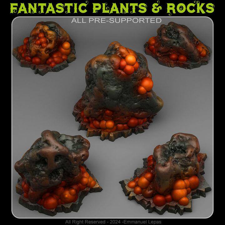 Virus Rocks | Fantastic Plants and Rocks | PathFinder | Mini | Tabletop Wargaming | Dungeons and Dragons | Resin | Fantasy | RPG