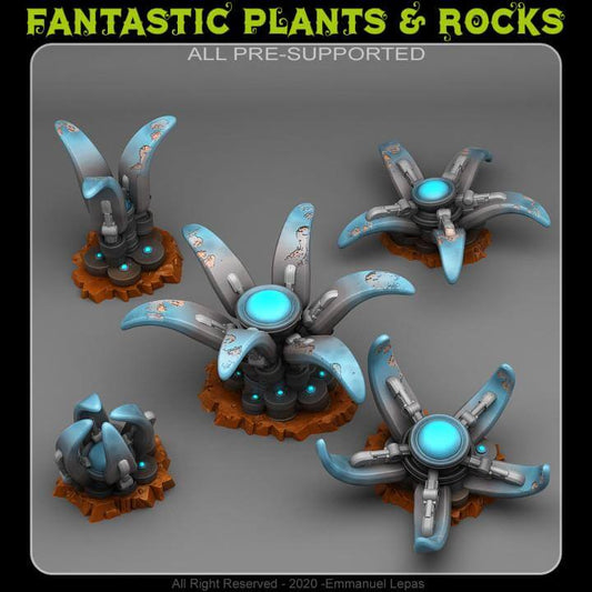 Robotic Flowers | Fantastic Plants and Rocks | PathFinder | Mini | Tabletop Wargaming | Dungeons and Dragons | Resin | Fantasy | RPG