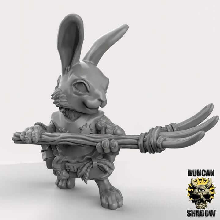 Rabbit Folk Farmers | Duncan Shadow | PathFinder | Mini | Tabletop Wargaming | Dungeons and Dragons | Resin | Fantasy | RPG