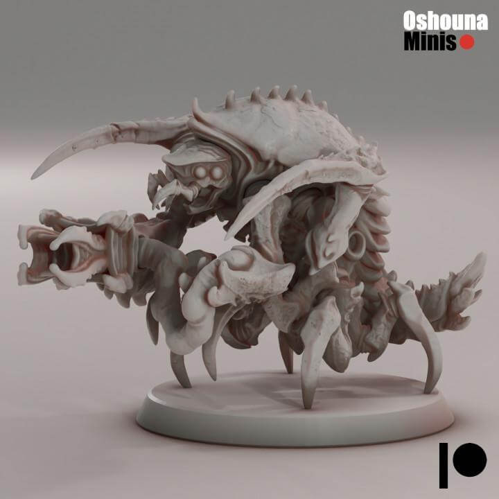 Lobster Warriors x3 unpainted resin miniatures for tabletop wargaming, featuring Hive Warrior designs and weapon options.