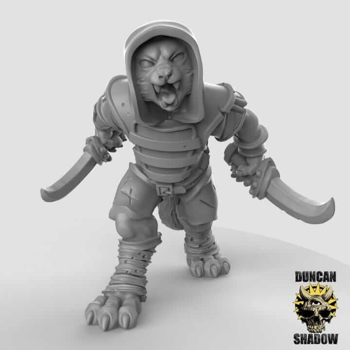 Cat Folk Bandits | Duncan Shadow | PathFinder | Mini | Tabletop Wargaming | Dungeons and Dragons | Resin | Fantasy | RPG