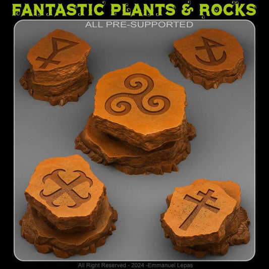 Gaelic Stones | Fantastic Plants and Rocks | PathFinder | Mini | Tabletop Wargaming | Dungeons and Dragons | Resin | Fantasy RPG