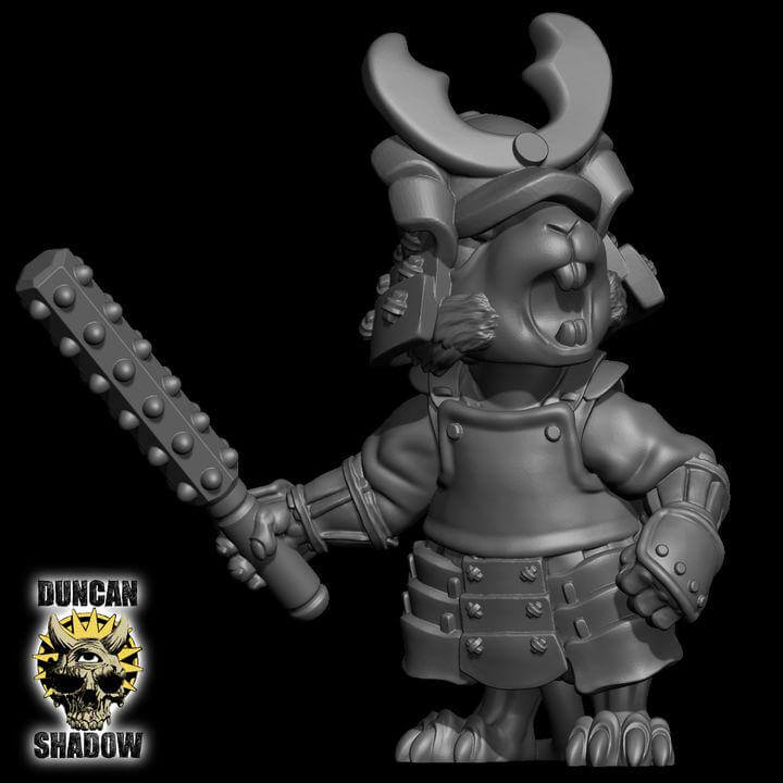 Mousle Samurai with Clubs | Duncan Shadow | PathFinder | Mini | Tabletop Wargaming | Dungeons and Dragons | Resin | Fantasy | RPG