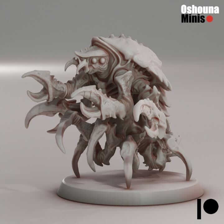 Unpainted resin Lobster Warriors miniature for tabletop wargaming, compatible with Hive army and GrimDark.