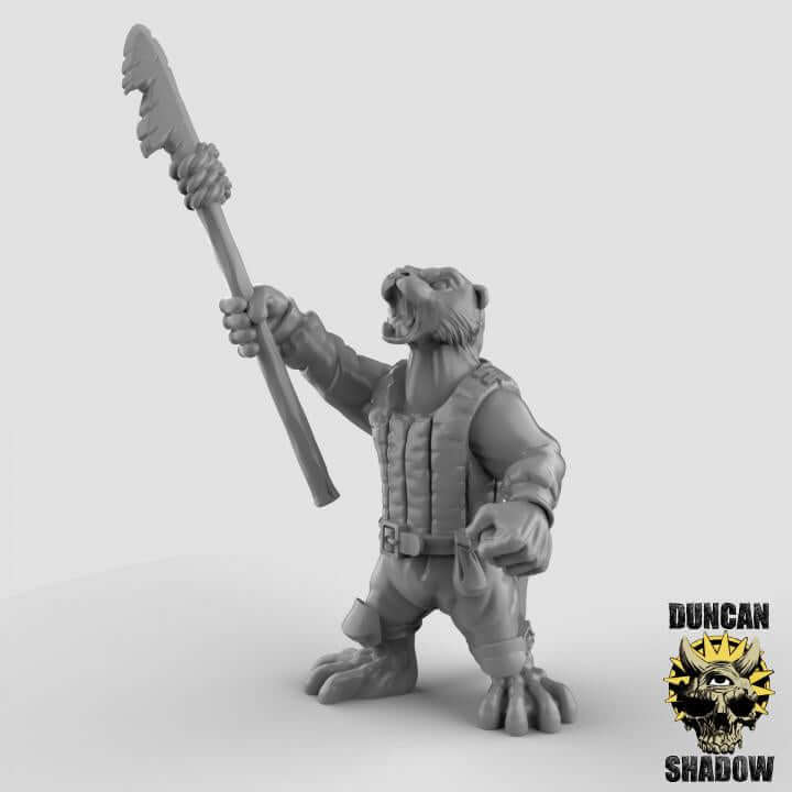 Otter Folk with Harpoons | Duncan Shadow | PathFinder | Mini | Tabletop Wargaming | Dungeons and Dragons | Resin | Fantasy | RPG