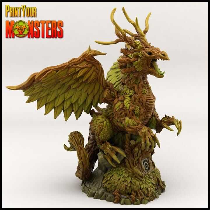 Forest Dragon | Fantasy | Print your Monster | PathFinder | Mini | Tabletop Wargaming | Dungeons and Dragons | Resin | Fantasy | RPG |