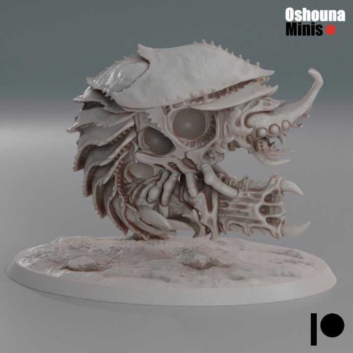 Cannon Crab 1.0 resin miniature, unpainted and unassembled, for tabletop gaming, compatible with GrimDark and OPR.