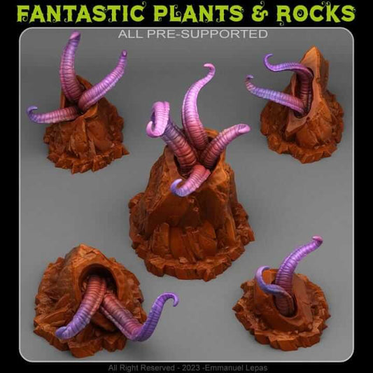 Alien Mars Rocks | Fantastic Plants and Rocks | PathFinder | Mini | Tabletop Wargaming | Dungeons and Dragons | Resin | Fantasy RPG