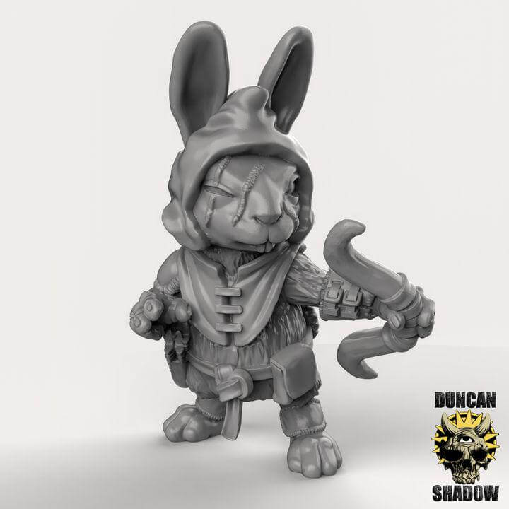 Rabbit Folk with Bows | Duncan Shadow | PathFinder | Mini | Tabletop Wargaming | Dungeons and Dragons | Resin | Fantasy | RPG