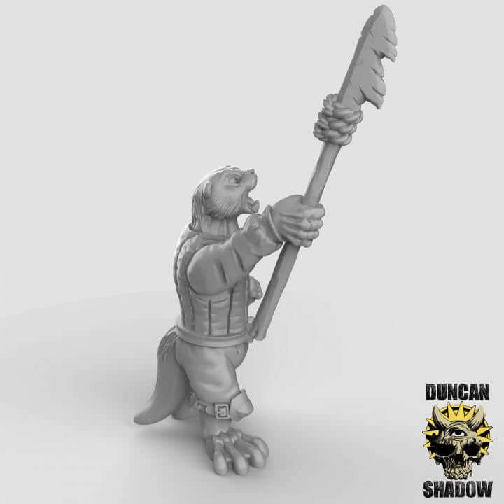 Otter Folk with Harpoons | Duncan Shadow | PathFinder | Mini | Tabletop Wargaming | Dungeons and Dragons | Resin | Fantasy | RPG