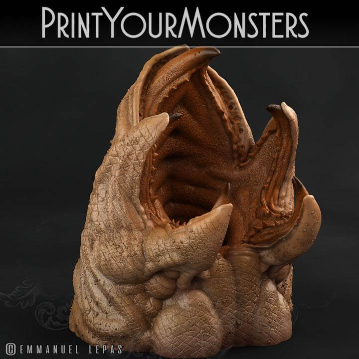 Dune Maw | Fantasy | Print your Monster | PathFinder | Mini | Tabletop Wargaming | Dungeons and Dragons | Resin | Fantasy | RPG |