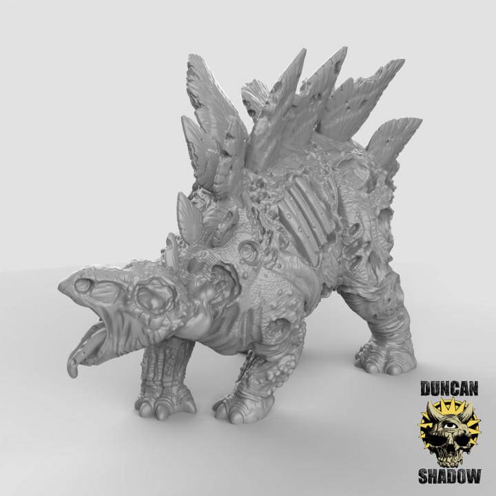 Undead Stegasaurus | Duncan Shadow | PathFinder | Mini | Tabletop Wargaming | Dungeons and Dragons | Resin | Fantasy | RPG