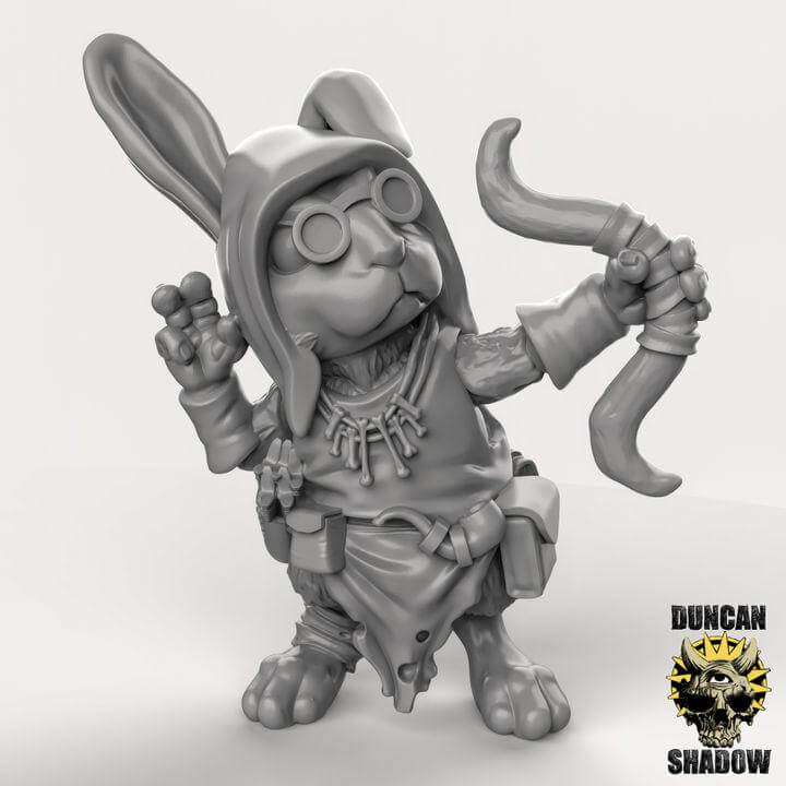 Rabbit Folk with Bows | Duncan Shadow | PathFinder | Mini | Tabletop Wargaming | Dungeons and Dragons | Resin | Fantasy | RPG