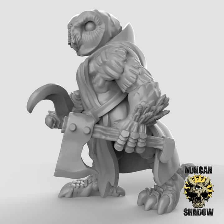 Owl Folk with Hand Weapons | Duncan Shadow | PathFinder | Mini | Tabletop Wargaming | Dungeons and Dragons | Resin | Fantasy | RPG