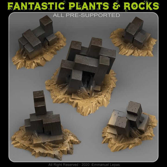 Abstract Desert Rocks | Fantastic Plants and Rocks | PathFinder | Mini | Tabletop Wargaming | Dungeons and Dragons | Resin | Fantasy | RPG