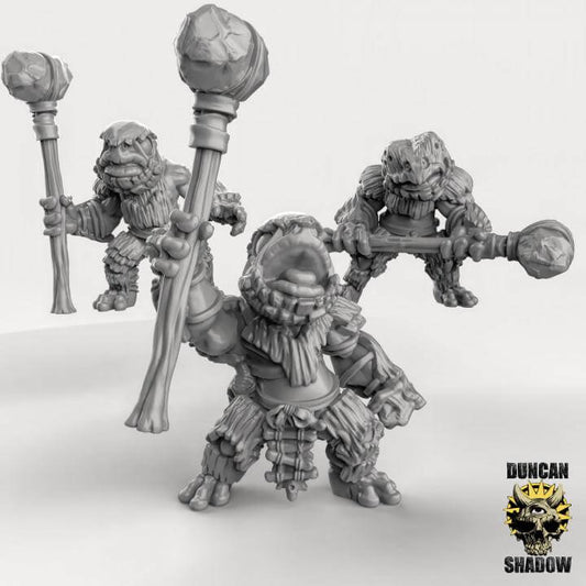 Frog Folk with Great Hammer | Duncan Shadow | PathFinder | Mini | Tabletop Wargaming | Dungeons and Dragons | Resin | Fantasy | RPG