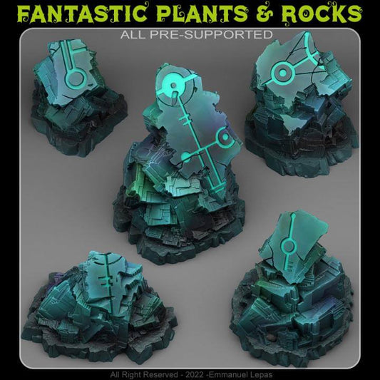 Alien Ruins | Fantastic Plants and Rocks | PathFinder | Mini | Tabletop Wargaming | Dungeons and Dragons | Resin | Fantasy | RPG