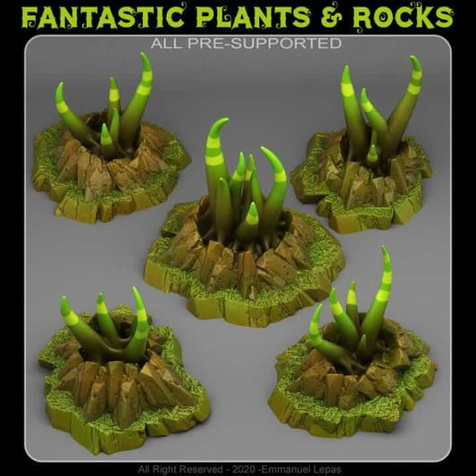 Mystic Tentacle Plants | Fantastic Plants and Rocks | PathFinder | Mini | Tabletop Wargaming | Dungeons and Dragons | Resin | Fantasy | RPG