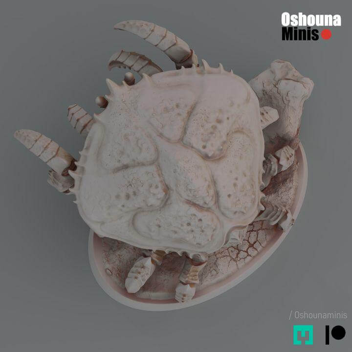 Oldscar Crab 2.0 - Deep Hive -  Oshounaminis - Tabletop wargaming miniature for Grimdark | OPR | Sci-fi | Alien | Bug | Resin 3D Printed