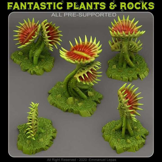 Carnivorous Plants | Fantastic Plants and Rocks | PathFinder | Mini | Tabletop Wargaming | Dungeons and Dragons | Resin | Fantasy | RPG