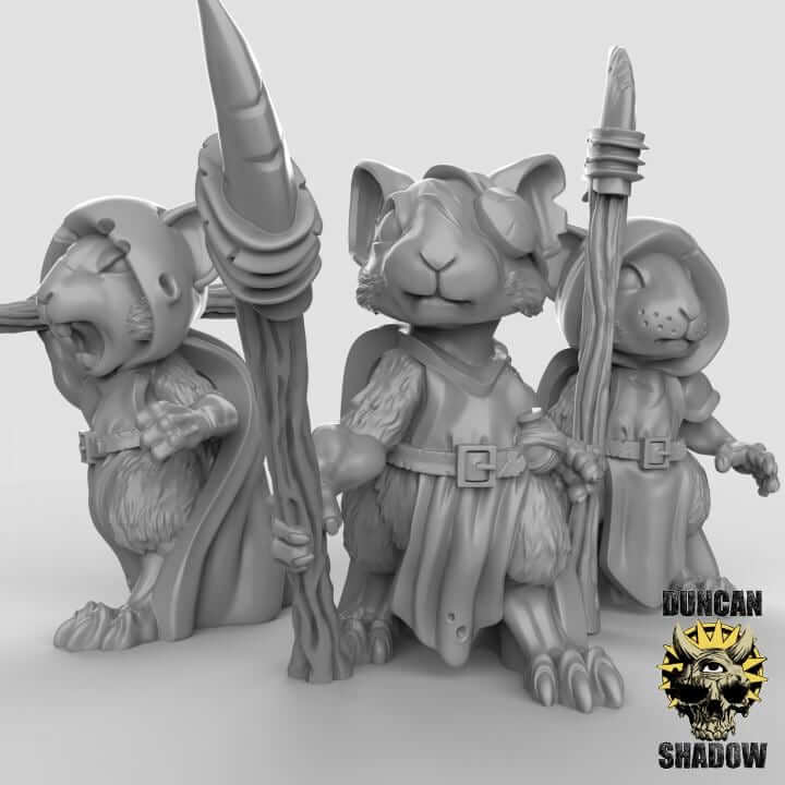 Mousle Rangers with Spears | Duncan Shadow| PathFinder | Mini | Tabletop Wargaming | Dungeons and Dragons | Resin | Fantasy | RPG