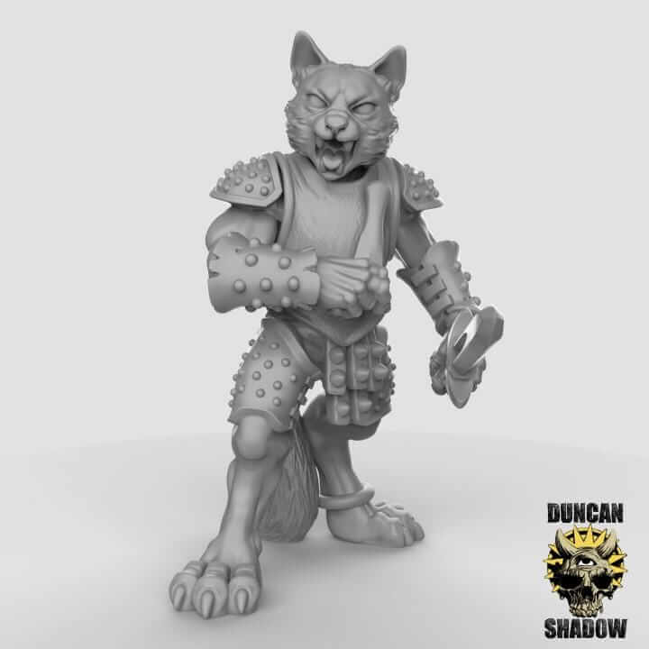 Cat Folk Bandits | Duncan Shadow | PathFinder | Mini | Tabletop Wargaming | Dungeons and Dragons | Resin | Fantasy | RPG