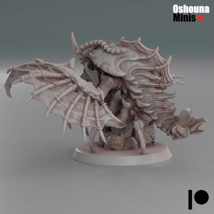 Winged Lobster Alpha - Deep Hive - Oshounaminis - Tabletop wargaming miniature for Grimdark | OPR | Sci-fi | Alien | Bug | Resin 3D Printed