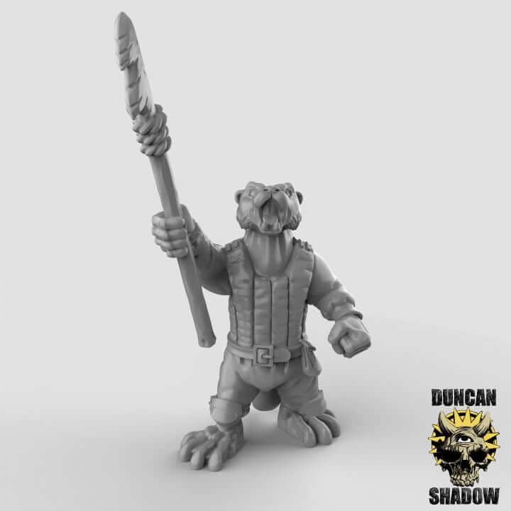 Otter Folk with Harpoons | Duncan Shadow | PathFinder | Mini | Tabletop Wargaming | Dungeons and Dragons | Resin | Fantasy | RPG