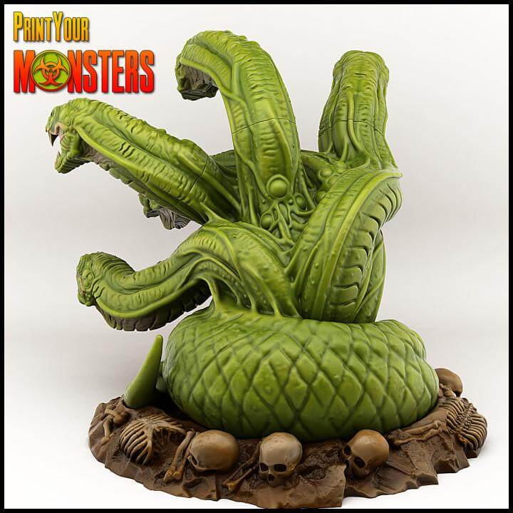 Hydra | Fantasy | Print your Monster | PathFinder | Mini | Tabletop Wargaming | Dungeons and Dragons | Resin | Fantasy | RPG |