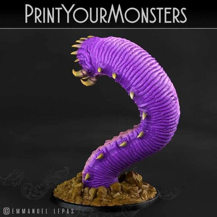 Purple Worm x3 | Fantasy | Print your Monster