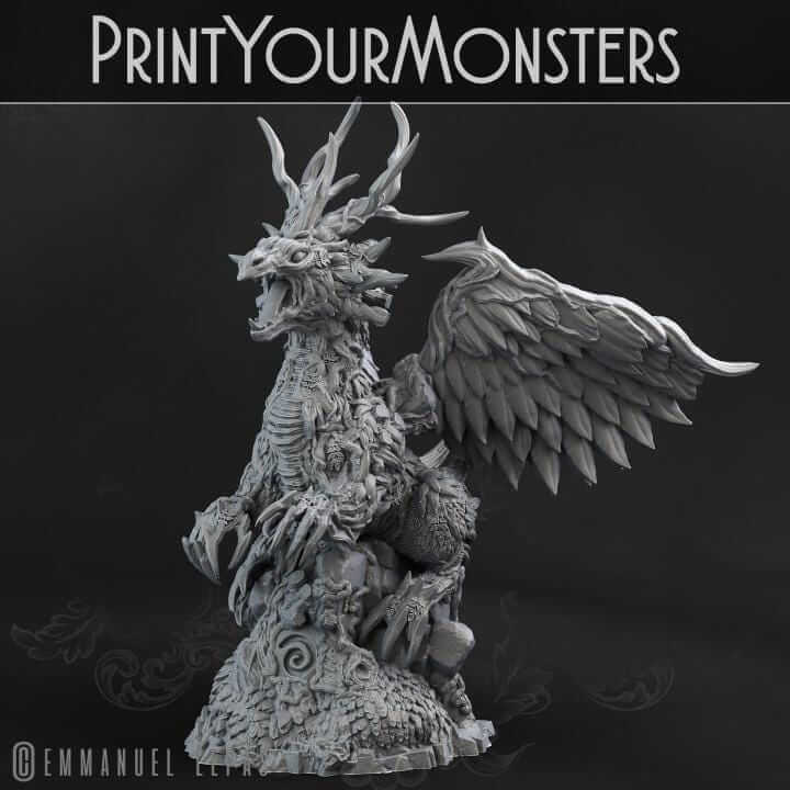 Forest Dragon | Fantasy | Print your Monster | PathFinder | Mini | Tabletop Wargaming | Dungeons and Dragons | Resin | Fantasy | RPG |