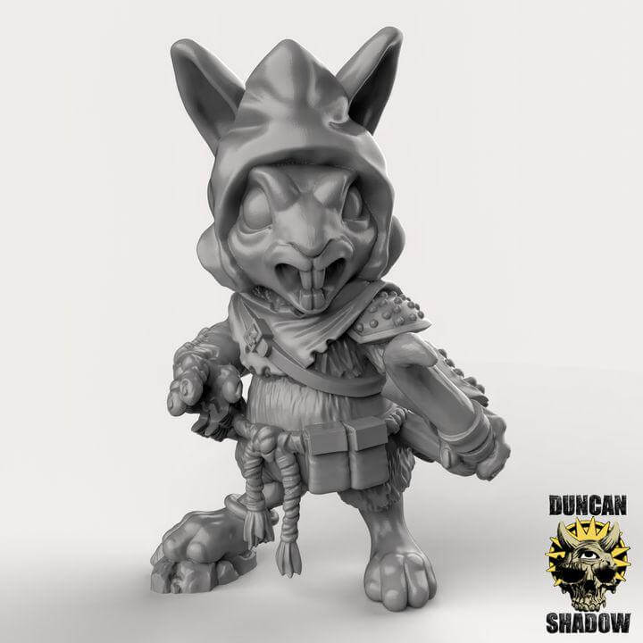 Rabbit Folk with Bows | Duncan Shadow | PathFinder | Mini | Tabletop Wargaming | Dungeons and Dragons | Resin | Fantasy | RPG