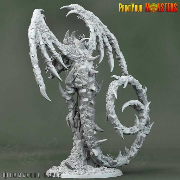 Rock Dragon | Fantasy | Print your Monster | PathFinder | Mini | Tabletop Wargaming | Dungeons and Dragons | Resin | Fantasy | RPG |