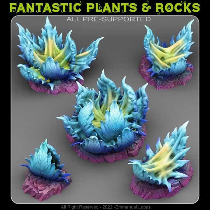 Alien Slime Plants | Fantastic Plants and Rocks | PathFinder | Mini | Tabletop Wargaming | Dungeons and Dragons | Resin | Fantasy | RPG