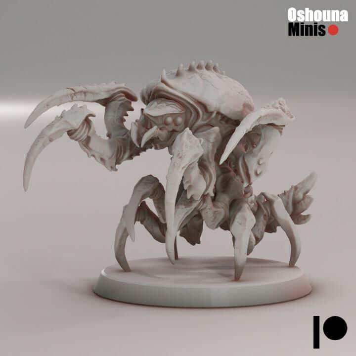 Unpainted resin miniature of a Lobster Warrior, ideal for tabletop wargaming and compatible with GrimDark and OPR.