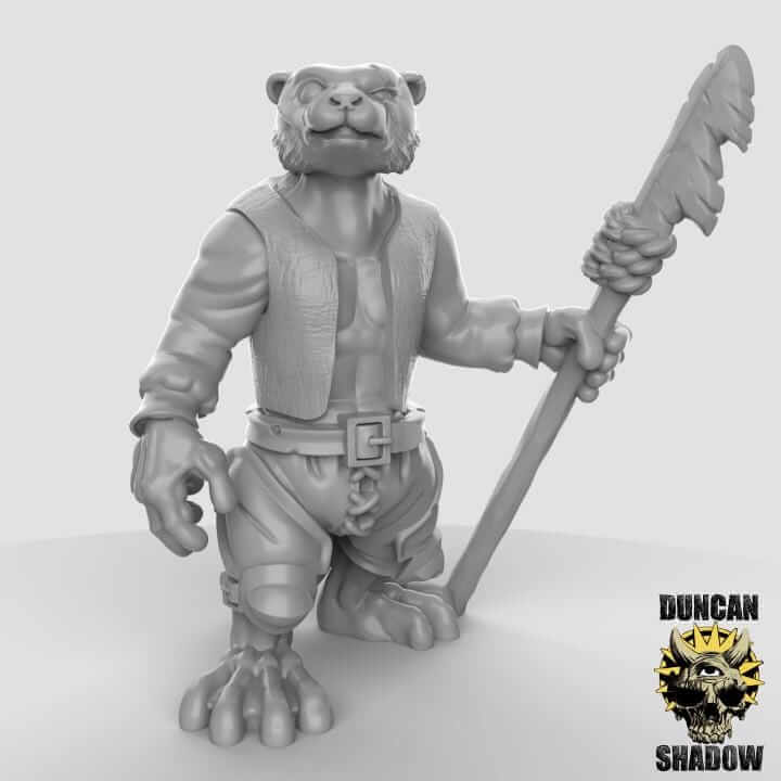 Otter Folk with Harpoons | Duncan Shadow | PathFinder | Mini | Tabletop Wargaming | Dungeons and Dragons | Resin | Fantasy | RPG