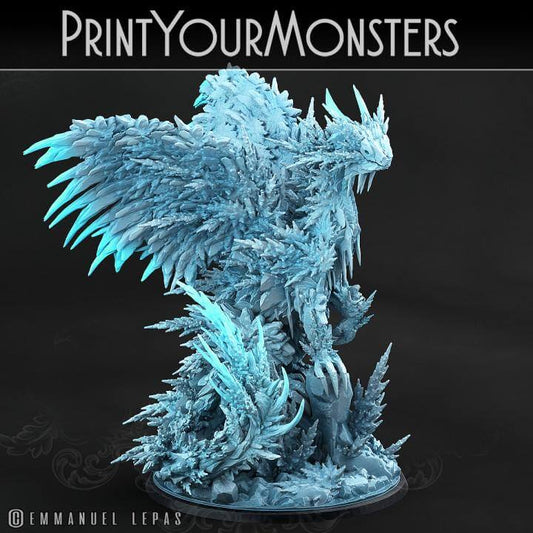 HoarFrost Dragon | Fantasy | Print your Monster | PathFinder | Mini | Tabletop Wargaming | Dungeons and Dragons | Resin | Fantasy | RPG |