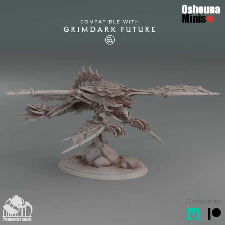 Sky Shredder - Deep Hive - Oshounaminis - Tabletop wargaming miniature for Grimdark | OPR | Sci-fi | Alien | Bug | Resin 3D Printed Mini