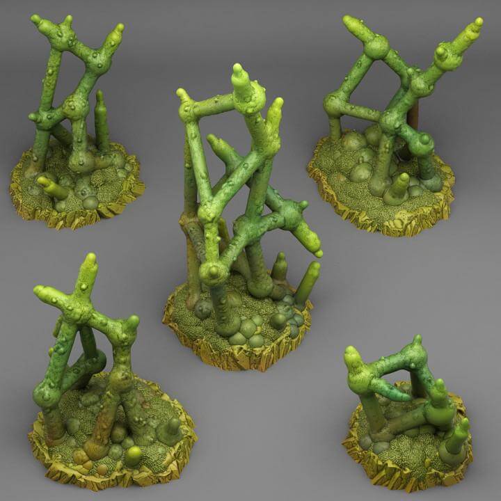 Deadly Molecule Plants | Fantastic Plants and Rocks | PathFinder | Mini | Tabletop Wargaming | Dungeons and Dragons | Resin | Fantasy | RPG