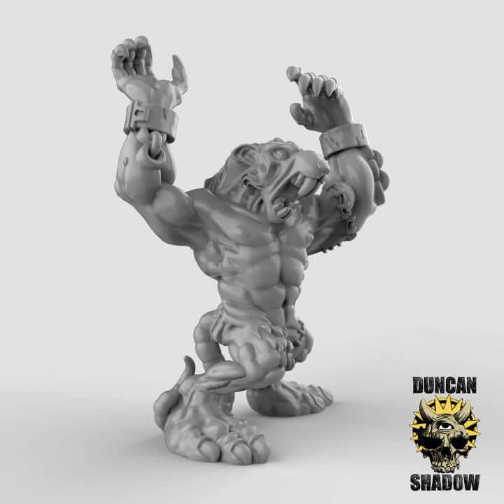 Rat Ogre miniature by Duncan Shadow for tabletop wargaming, perfect for Dungeons and Dragons RPG adventures.