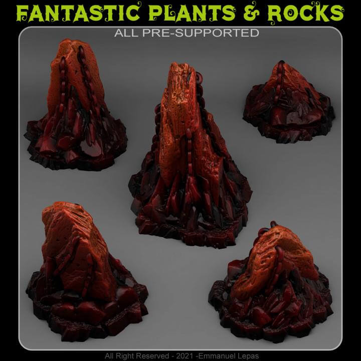 Old Hell Rocks | Fantastic Plants and Rocks | PathFinder | Mini | Tabletop Wargaming | Dungeons and Dragons | Resin | Fantasy | RPG