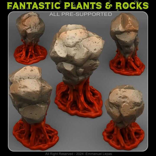 Blood Rocks | Fantastic Plants and Rocks | PathFinder | Mini | Tabletop Wargaming | Dungeons and Dragons | Resin | Fantasy RPG