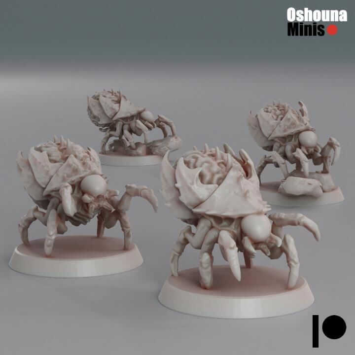 Brain Bugs miniatures from Oshouna Minis, unpainted and unassembled, perfect for tabletop wargaming and Alien Hive army.