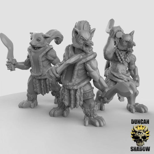 Lemur Folk with Kukri | Duncan Shadow | PathFinder | Mini | Tabletop Wargaming | Dungeons and Dragons | Resin | Fantasy | RPG