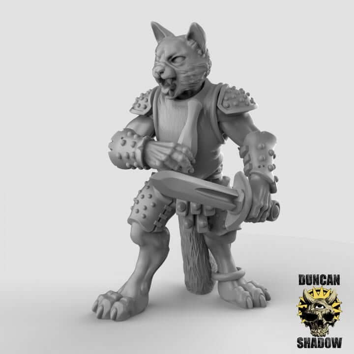 Cat Folk Bandits | Duncan Shadow | PathFinder | Mini | Tabletop Wargaming | Dungeons and Dragons | Resin | Fantasy | RPG