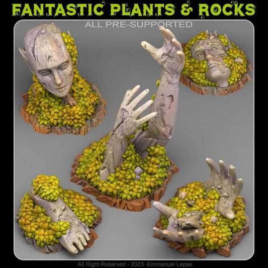 Ancient Elven Ruins | Fantastic Plants and Rocks | PathFinder | Mini | Tabletop Wargaming | Dungeons and Dragons | Resin | Fantasy | RPG