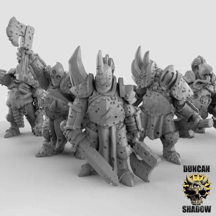 Plague Knights Chaos Warriors Set 1 | Duncan Shadow| PathFinder | Mini | Tabletop Wargaming | Dungeons and Dragons | Resin | Fantasy | RPG