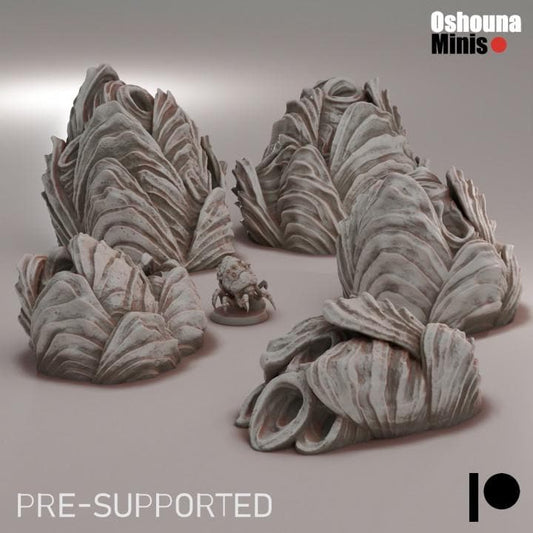 Deep Hive - Terrain - Bug Nests - Oshounaminis - Tabletop wargaming miniature for Grimdark | OPR | Sci-fi | Alien | Bug | Resin 3D Printed