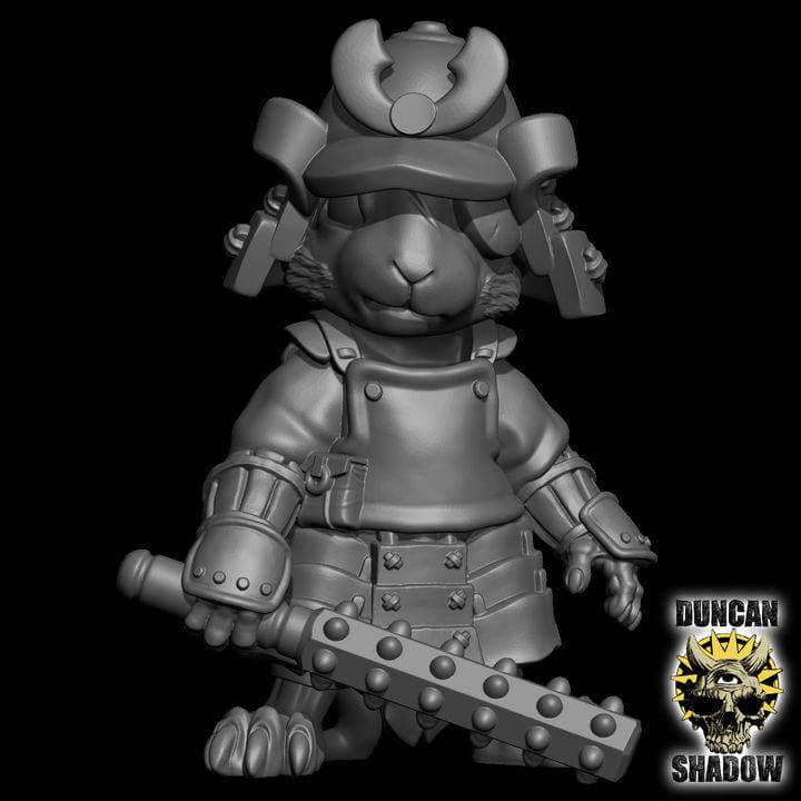 Mousle Samurai with Clubs | Duncan Shadow | PathFinder | Mini | Tabletop Wargaming | Dungeons and Dragons | Resin | Fantasy | RPG