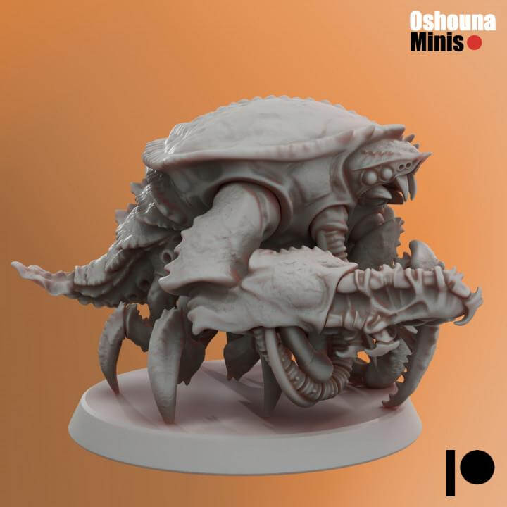 Unpainted Crab Guards x3 resin miniatures for tabletop wargaming, compatible with GrimDark and OPR.